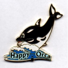 Happy Orca with Logo Gold